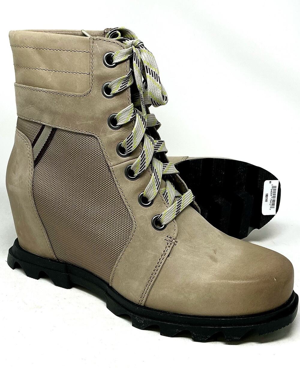 🆕Sorel Joan Of Arctic Wedge III Lexie Waterproof Boots Taupe Size 10 NIB